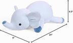 Animales de peluche de elefante con peso de 24 pulgadas, 4.2 libras, felpa azul con peso para niños, adultos, niños y niñas, lindo juguete de almohada suave para Navidad, San Valentín