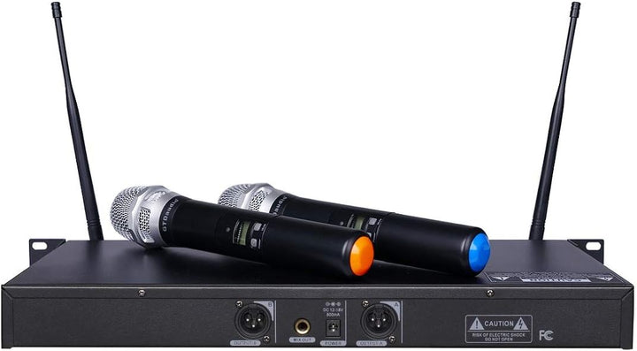 Sistema de micrófono inalámbrico GTDaudio 2x800 canales UHF True Di...