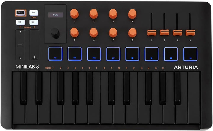 Arturia MiniLab 3 - Controlador MIDI universal para producción de m...