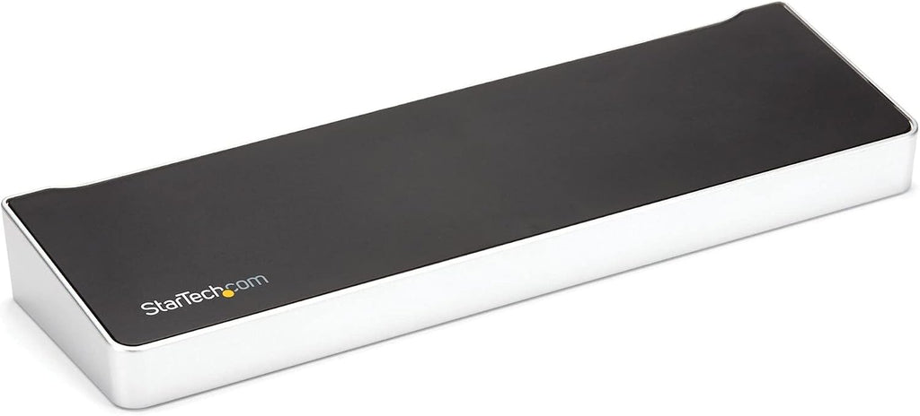 StarTech Dock DisplayLink USB-C triple 4K, HDMI DP, MacBook y Windows, 60 W
