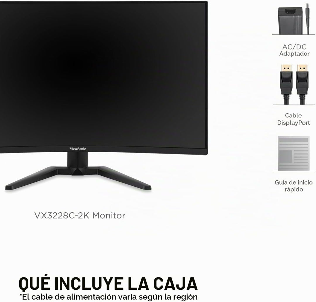 ViewSonic VX3228C-2K Monitor curvo para juegos de 32 pulgadas 1440p...