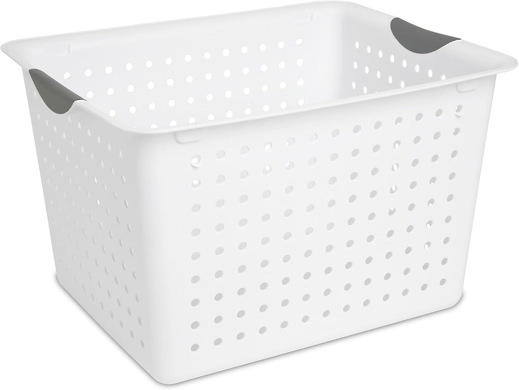Sterilite Deep Ultra - Cesta organizadora de almacenamiento de plástico con