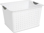 Sterilite Deep Ultra - Cesta organizadora de almacenamiento de plástico con