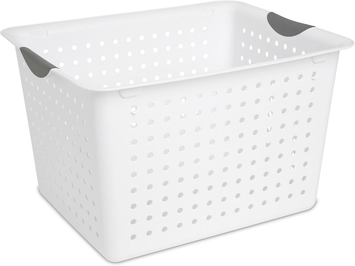 Sterilite Deep Ultra - Cesta organizadora de almacenamiento de plástico con