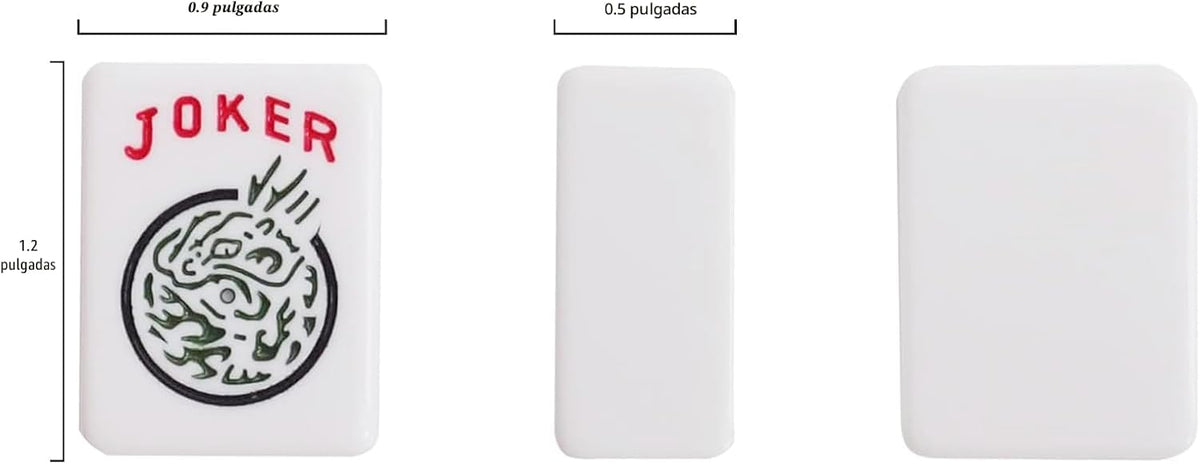 Juego de Mahjong Americano GUSTARIA, 166 Azulejos Blancos Premium, 4 Estantes/Empujadores de Color Todo-en-Uno, Juego de Mahjong Completo con Bolsa de Transporte Azul