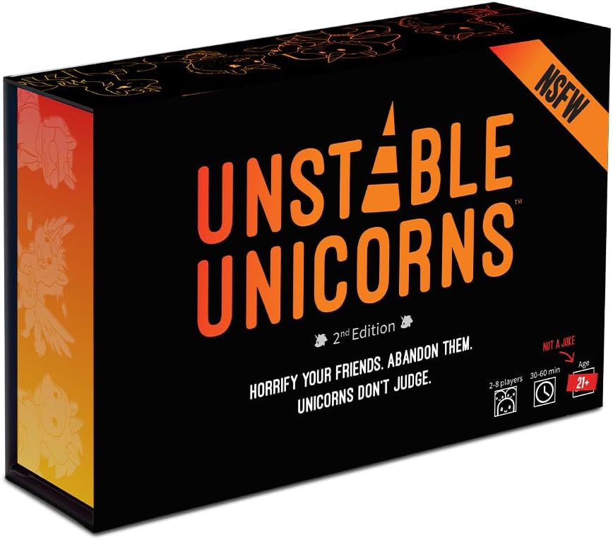 Unstable Games - Juego de cartas NSFW de unicornios inestables - Un juego de cartas estratégico y de fiesta para adultos con reglas de bebida disponibles (para mayores de 21 años)
