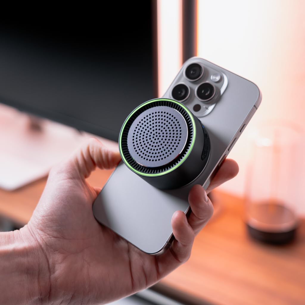 MagBeat Altavoz Bluetooth con cargador inalámbrico magnético (grafi...