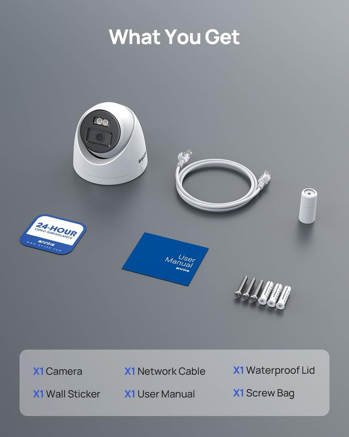 ANNKE Cámara de seguridad C800 4K PoE con detección de humanos\/veh...