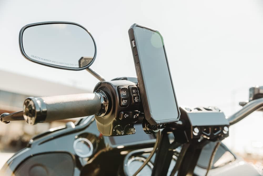 Rokform Funda de cristal para iPhone 16 Pro Max + soporte de teléfono para motocicleta