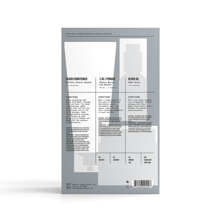 Kit de aseo de barba para hombres de Bevel - Incluye acondicionador...