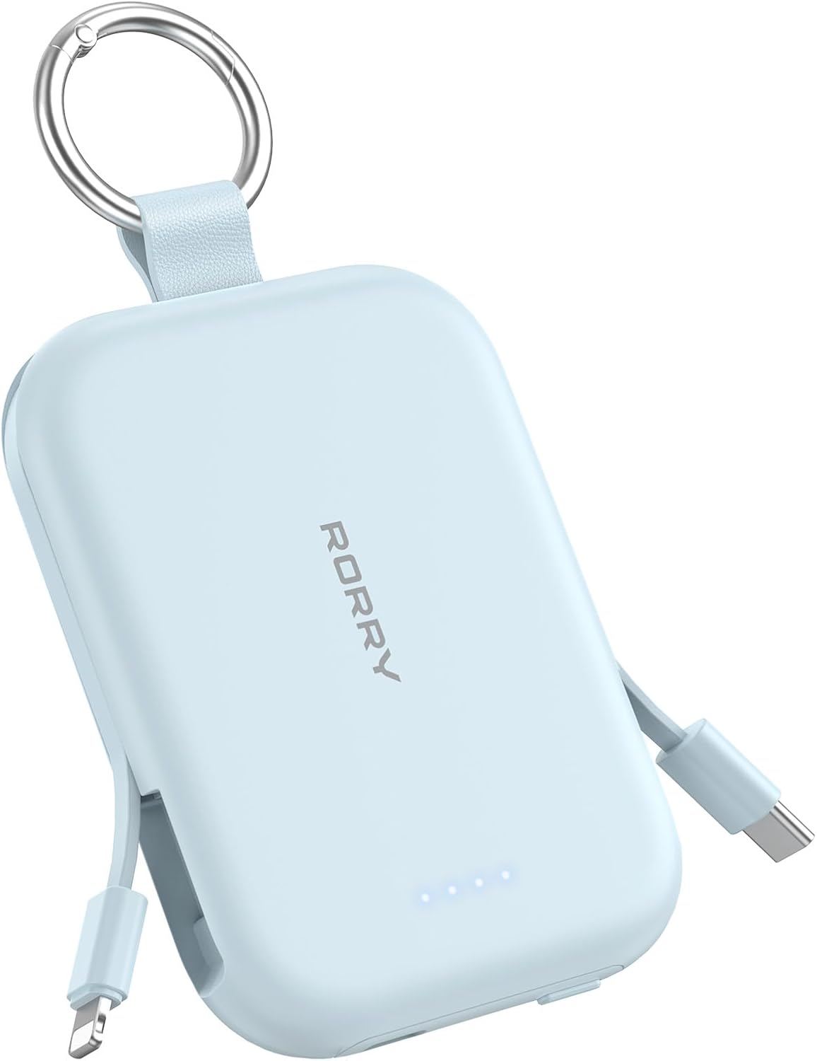 RORRY Cargador portátil, cargador portátil de 5000 mAh con cables i...