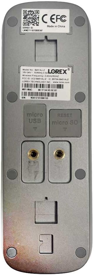 Lorex - Timbre inteligente con video y WiFi de 2K con cable, sin ta...