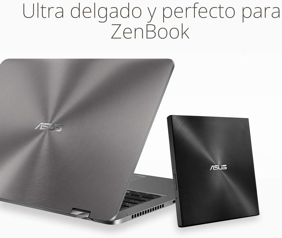 ASUS ZenDrive Negro 13mm Externo 8X DVD\/Grabador +\/-RW con Soport...