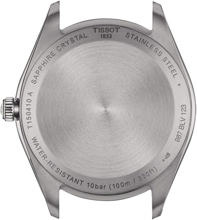 Tissot PR 100, cuarzo suizo, 1.575 en, esfera negra, reloj para hombre