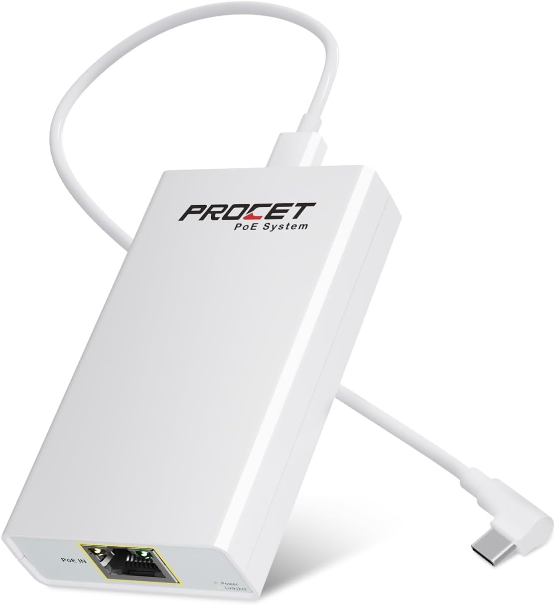 Convertidor Gigabit PoE a USB C, adaptador USB-C a Ethernet con carga de 23