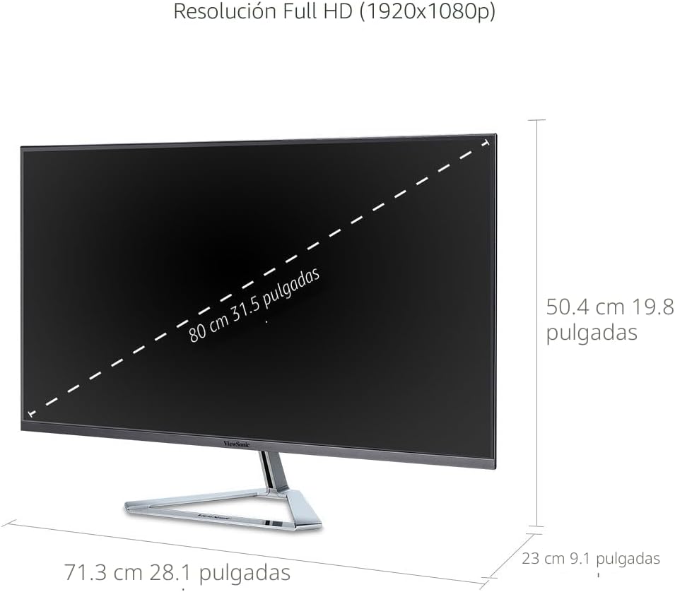 ViewSonic VX3276-MHD Monitor IPS de pantalla ancha de 32 pulgadas 1...