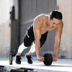 Sweet Sweat, rodillo portátil, rueda de ejercicio para abdominales para entrenamiento de fuerza | con alfombra para rodillas
