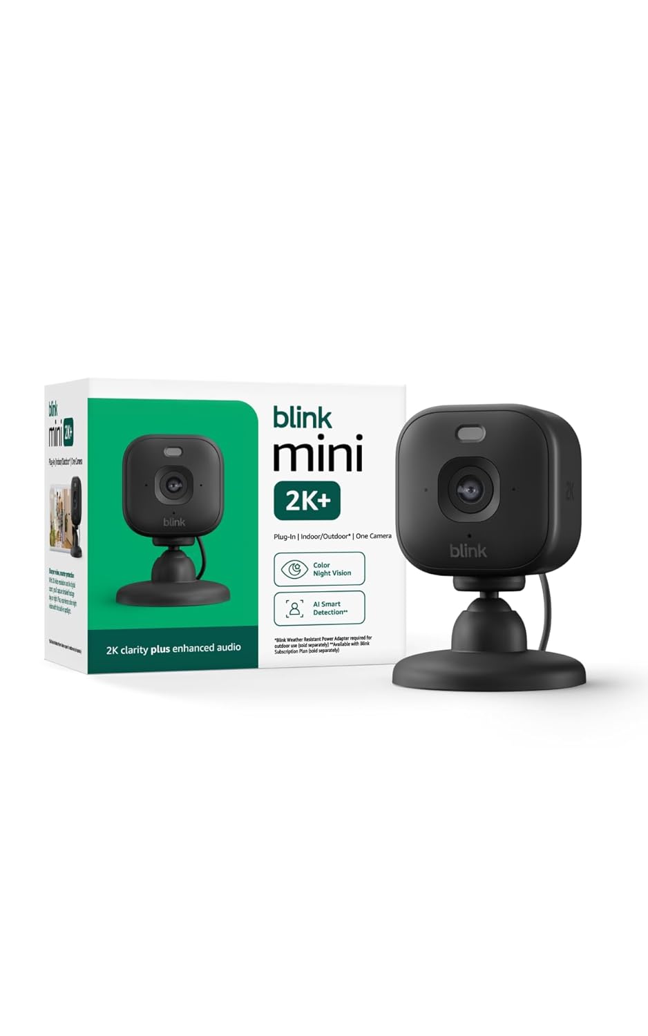 Blink Mini 2K+ (último modelo) - Cámara interior con enchufe. Ve ma...