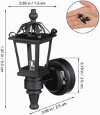 Lámpara TOYANDONA Apliques de pared LED para casa de muñecas, 2 piezas, 1: 12, lámpara de pared de simulación, muebles en miniatura para casa de muñecas de bricolaje, sala de estar, mini lámpara de pared de