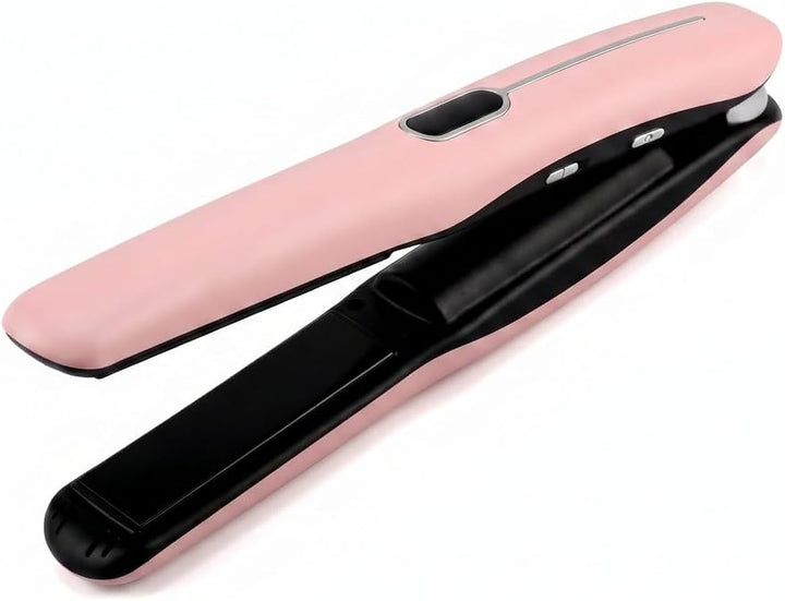 Plancha y rizador de pelo inalámbrico, mini plancha plana para viaj...
