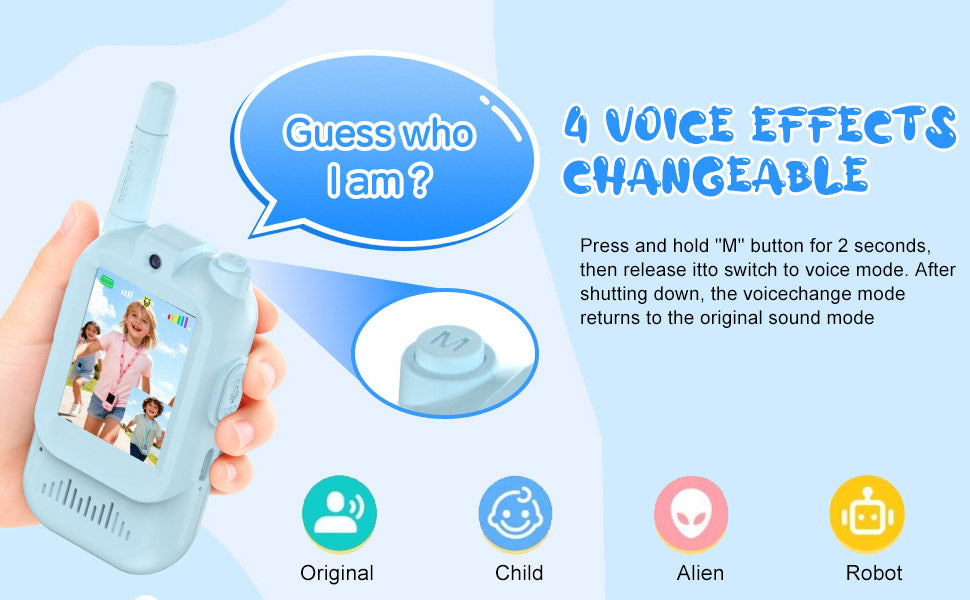 Walkie Talkies de video para niños con pantalla de