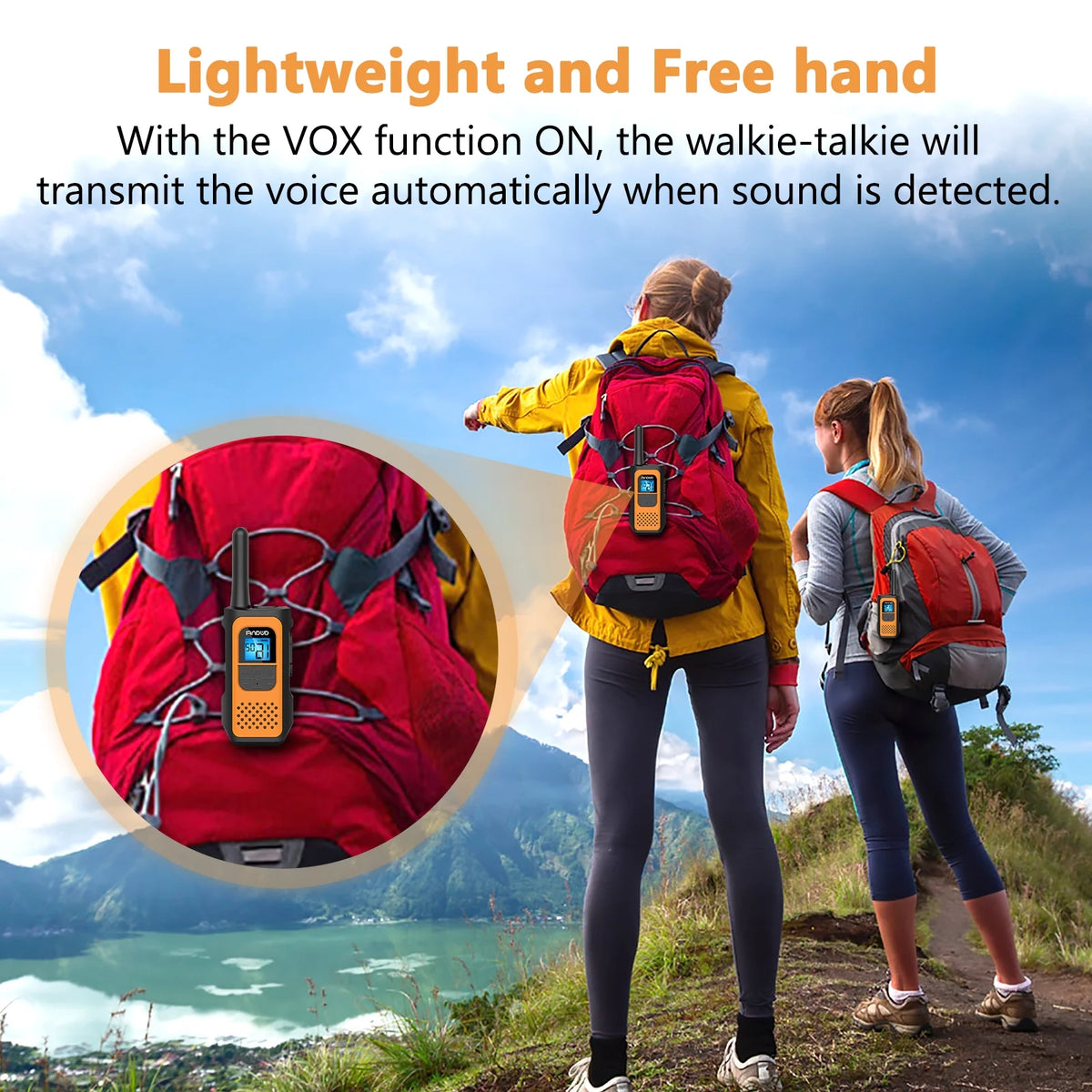 22-Channel Rechargeable Walkie Talkies for Adults, Two-Way Radio (4 Pack)
