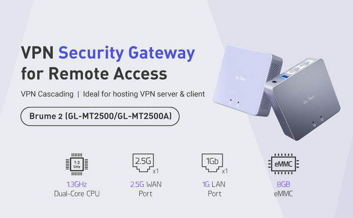 GLiNet MT2500A Mini puerta de enlace de seguridad VPN para