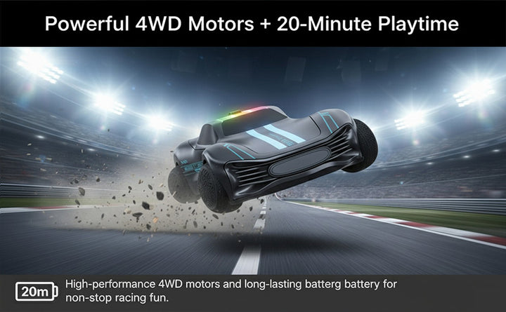 Coche de acrobacias a control remoto ruedas esféricas 12