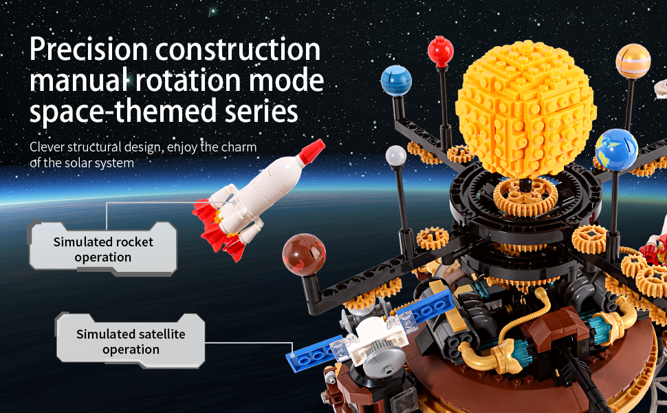 Juego de planetas de bloques de construcción del sistema