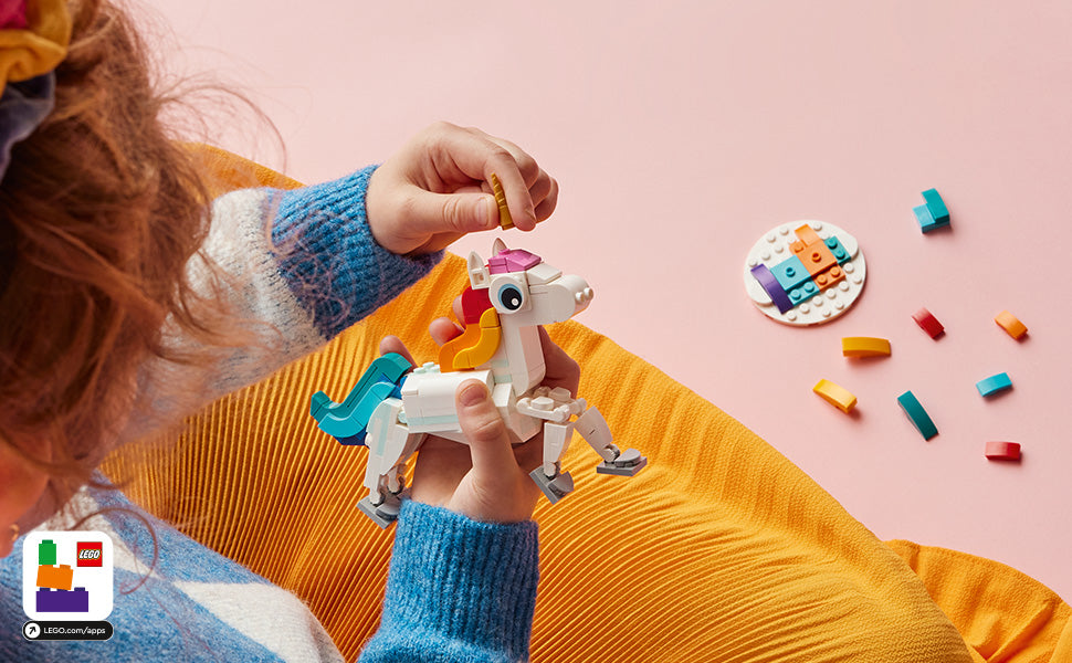Lego Creator 31140 - Juguete mágico de unicornio 3 en 1 se