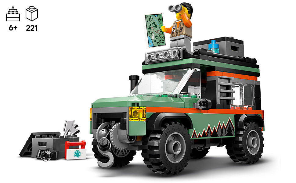 LEGO City Off-Road - Camión de montaña de juguete 4x4