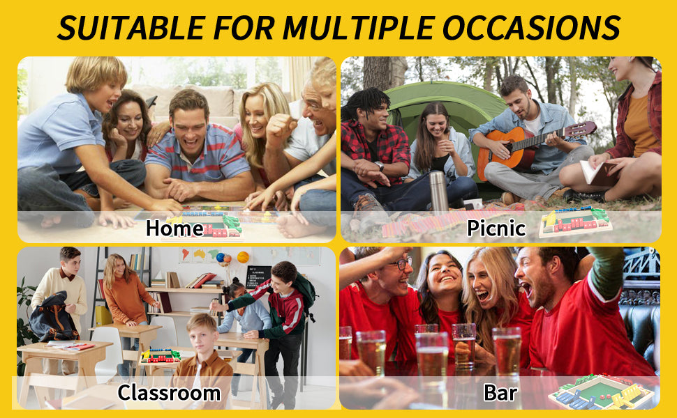 Nicecho Shut The Box - Juego de dados para 2 a 4 jugadores