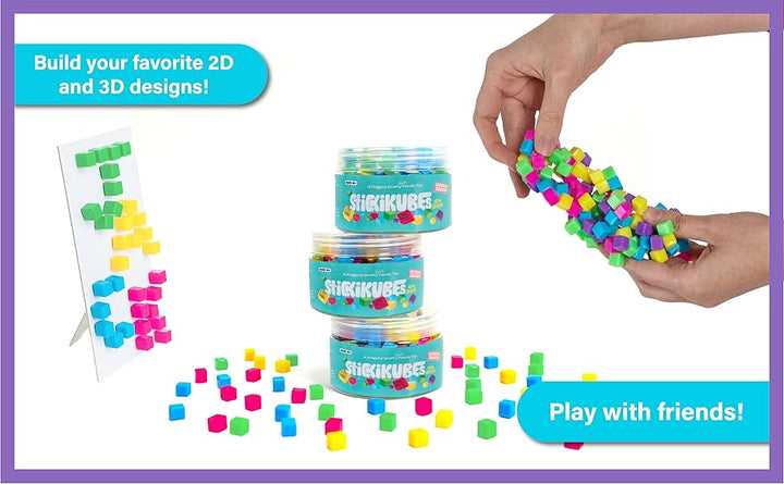 KOMARC GAMES StickiKubes Mini cubos apilables que se
