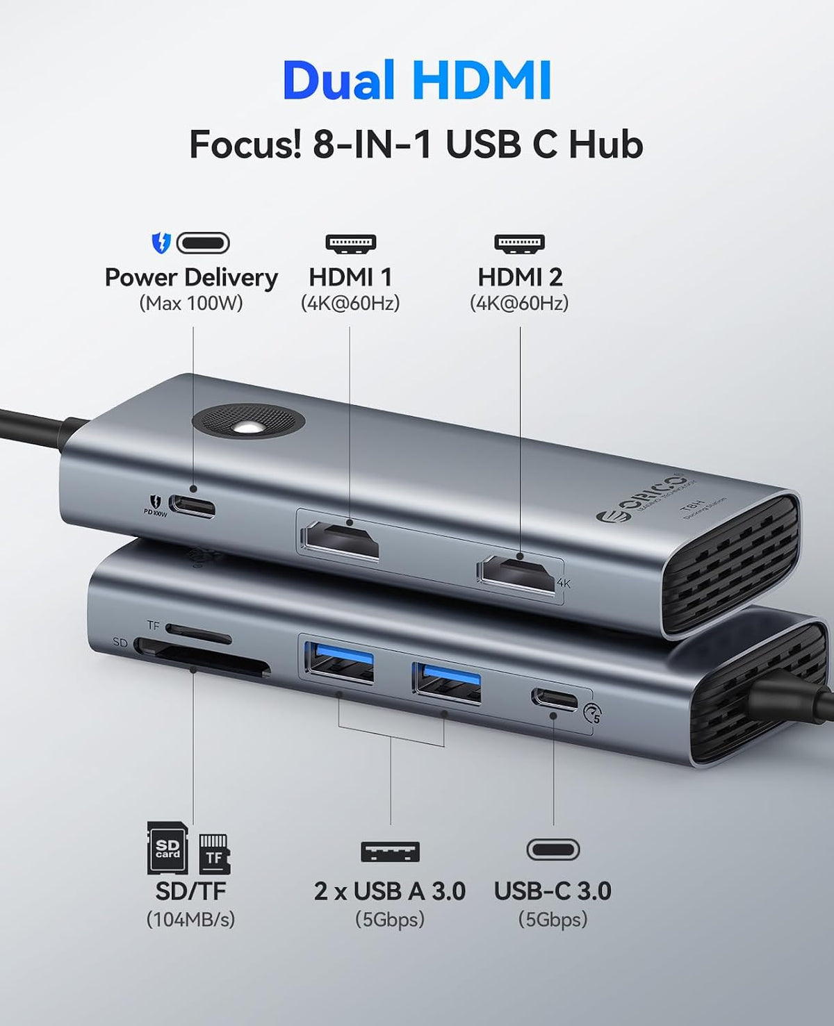 ORICO, PW11-8PH, hub USB
