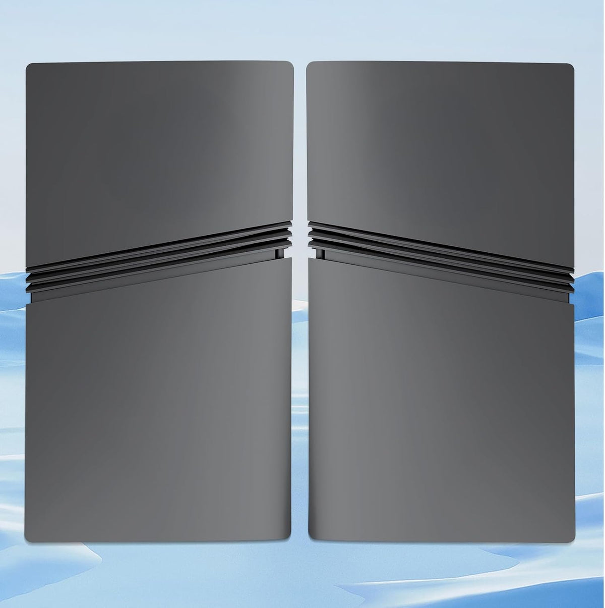 Placas de cubierta para PS5 Pro Digital Edition, accesorios de placas frontales mate compatibles con consola PlayStation 5 Pro, carcasa lateral de repuesto ABS (negro)