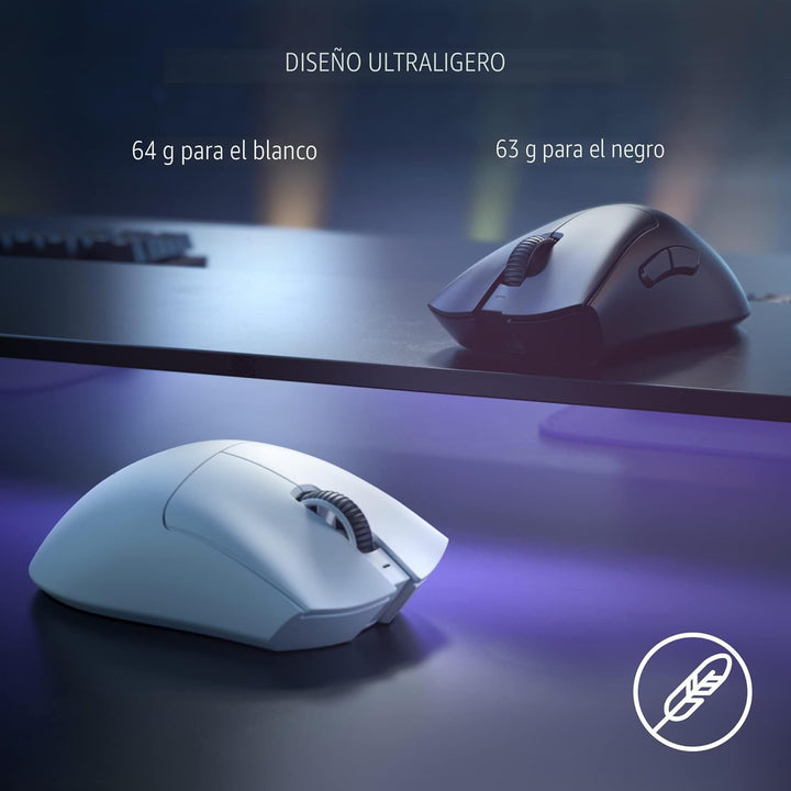 Razer DeathAdder V3 Pro Mouse para Juegos: 63g Ultra Ligero - Senso...
