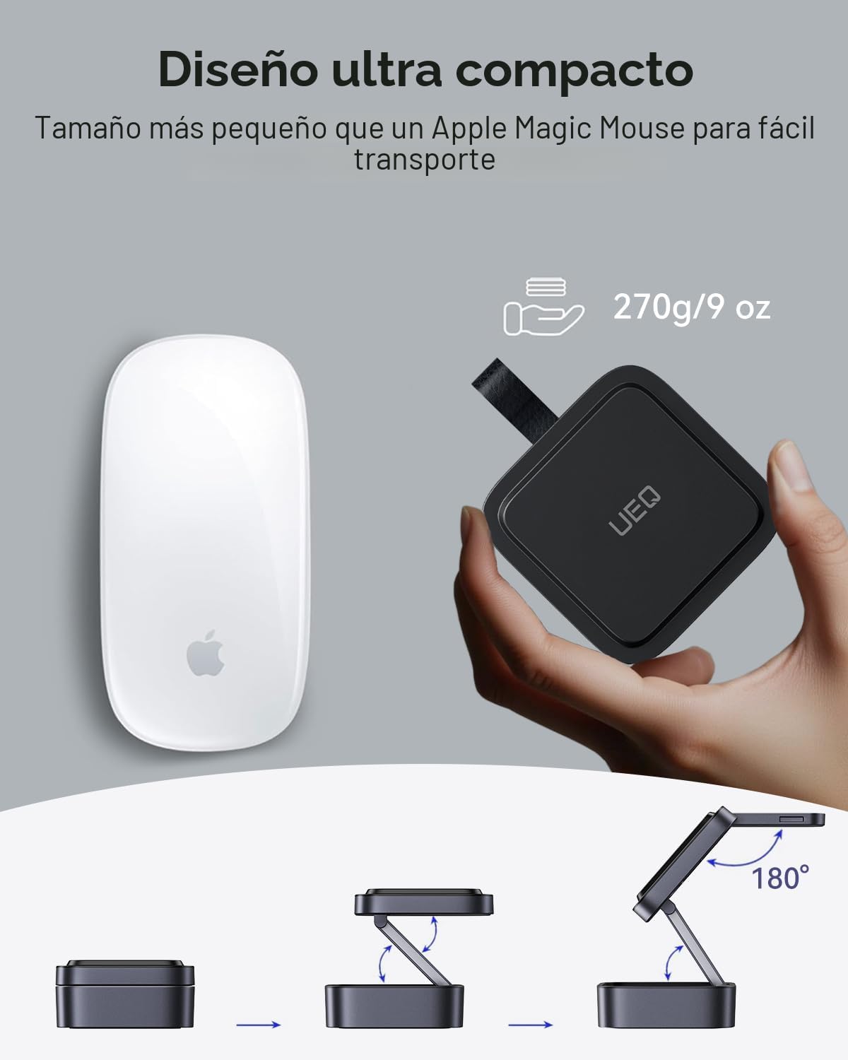 Estación de carga inalámbrica 3 en 1 para dispositivos Apple, compatible con soporte de cargador MagSafe, cargador inalámbrico magnético plegable de viaje rápido para iPhone 18 Pro Max 17 16 15