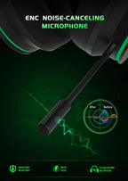 Auriculares inalámbricos para videojuegos para Xbox Series X|S, Xbox One, PS5, PS4, Blackgreen