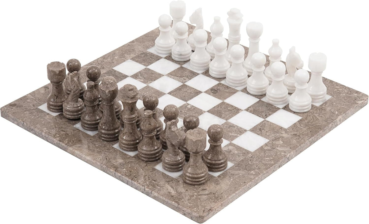 Radicaln Juego de ajedrez de mármol de 15 pulgadas, juego de mesa y ajedrez