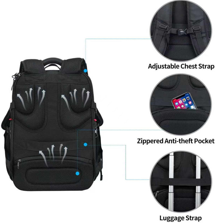 KROSER Mochila de viaje para laptop, 17,3 pulg., Moderno