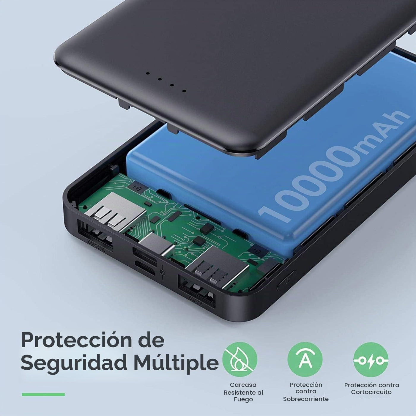 [Paquete de 2] Cargador portátil de batería de 10000 mAh, cargador...