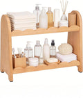 Organizador de encimera de baño de madera maciza 100%