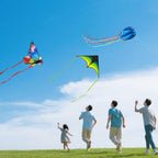 Mint's Colorful Life Paquete de 3 cometas para niños y adultos, fácil de volar, mariposa delta, pulpo, juego para principiantes, grandes cometas de playa para juegos y actividades al aire libre