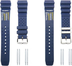 Correa de reloj de goma azul oscuro de 0.787 in compatible con muchos relojes Citizen Aqualand Promaster BN0151-09L, BN0151-17L Buceo