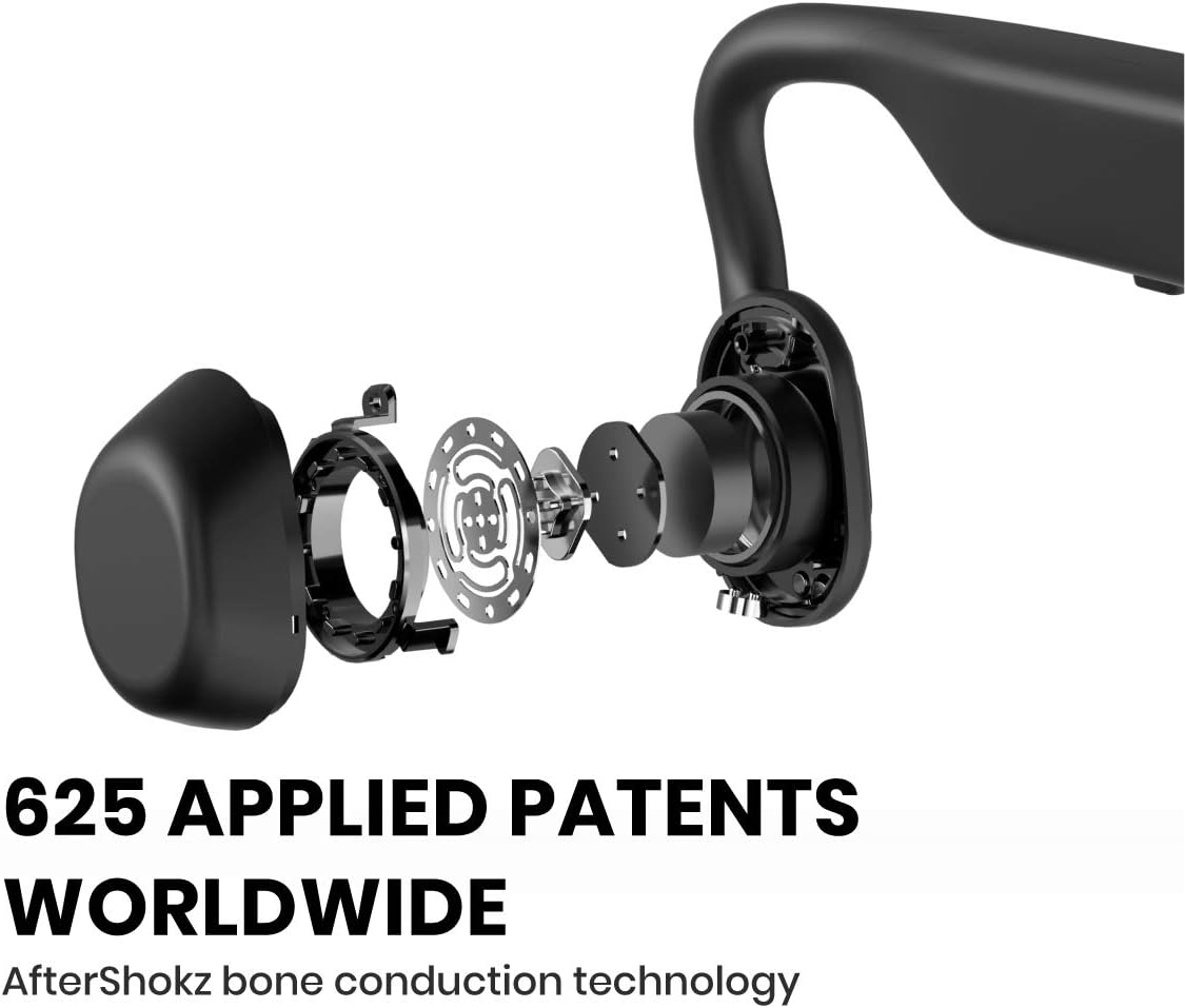 Aftershokz OpenMove (renombrado como Shokz OpenMove) Auriculares inalámbricos Bluetooth de conducción ósea abierta, incluye paquete