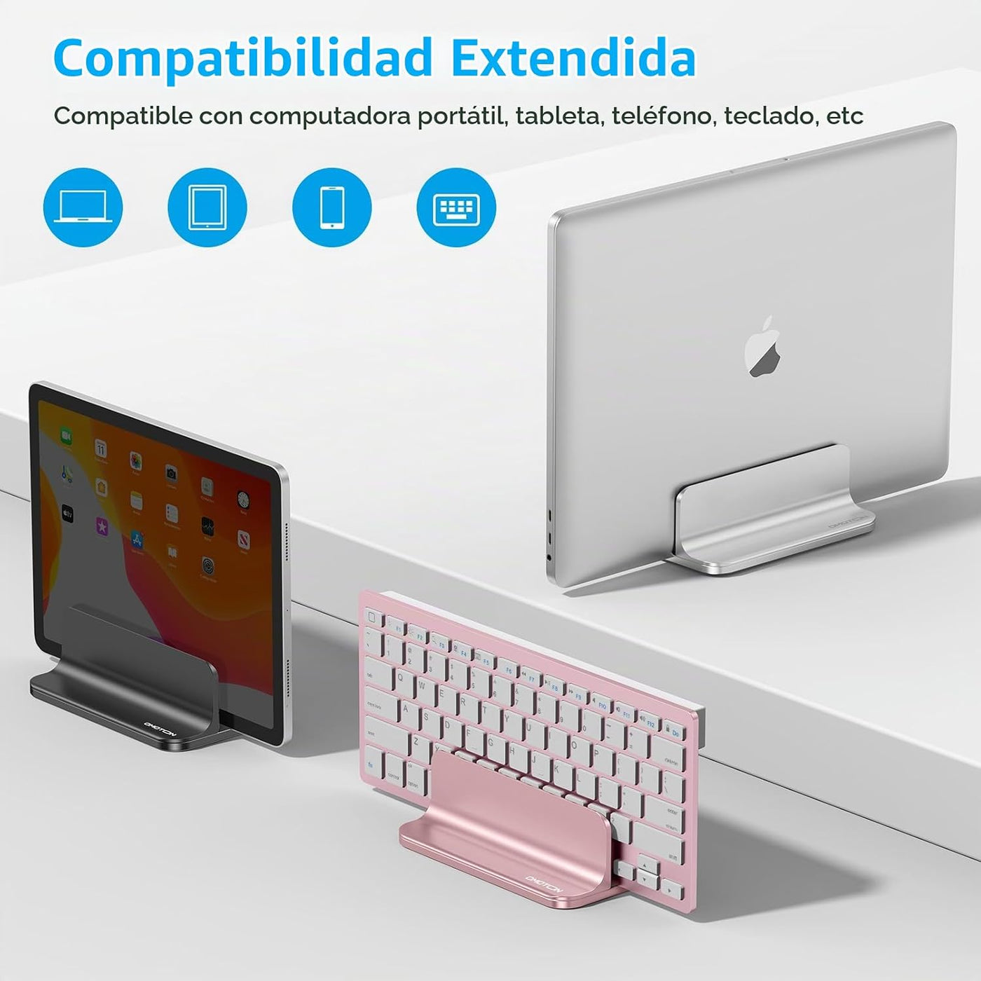 Omoton Soporte vertical para computadora portátil, soporte de alumi...