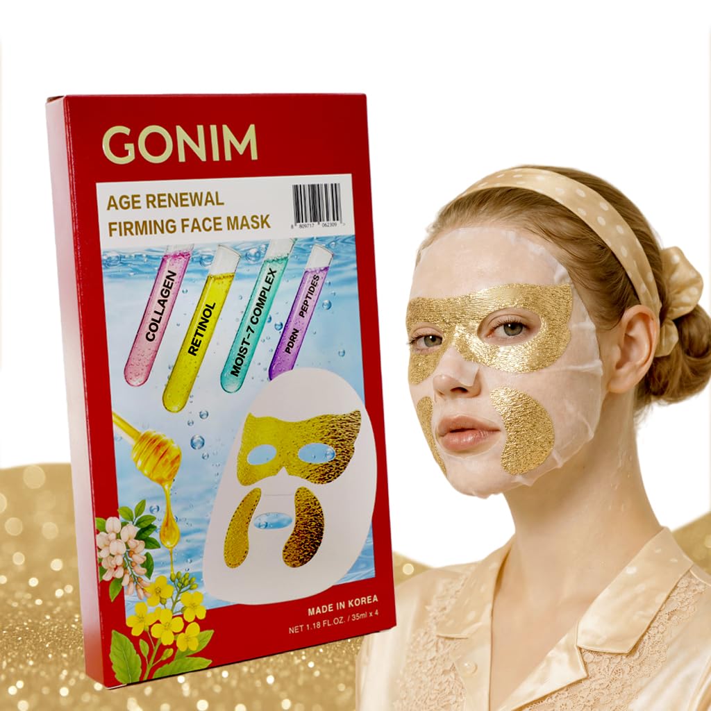 GONIM Mascarilla coreana con parches integrados para los ojos con P...
