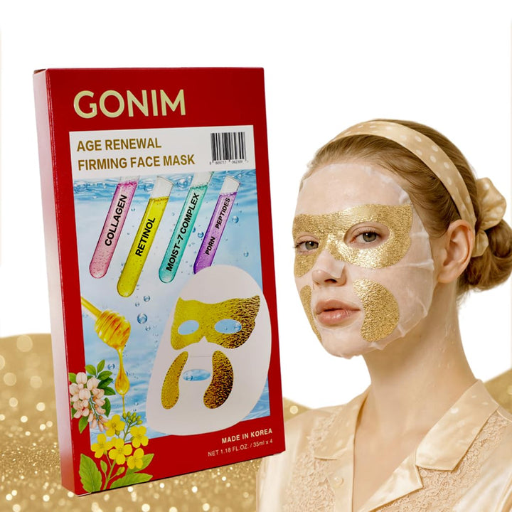 GONIM Mascarilla coreana con parches integrados para los ojos con P...