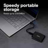 Crucial X9 SSD portátil de 4 TB, hasta 1050 MB\/s, USB 3.2 USB-C, u...