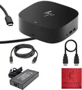 Estación de acoplamiento HP para portátil con monitor dual y carga - 5TW10AA / 5TW10UT / 5TW10AA#ABB USB-C G5 con 120W + cable HDMI + cable DisplayPort (Renovado)